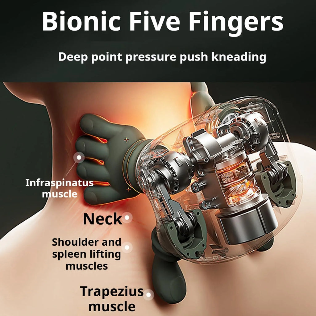 Portable, Bionic Heated Neck and Back Massager