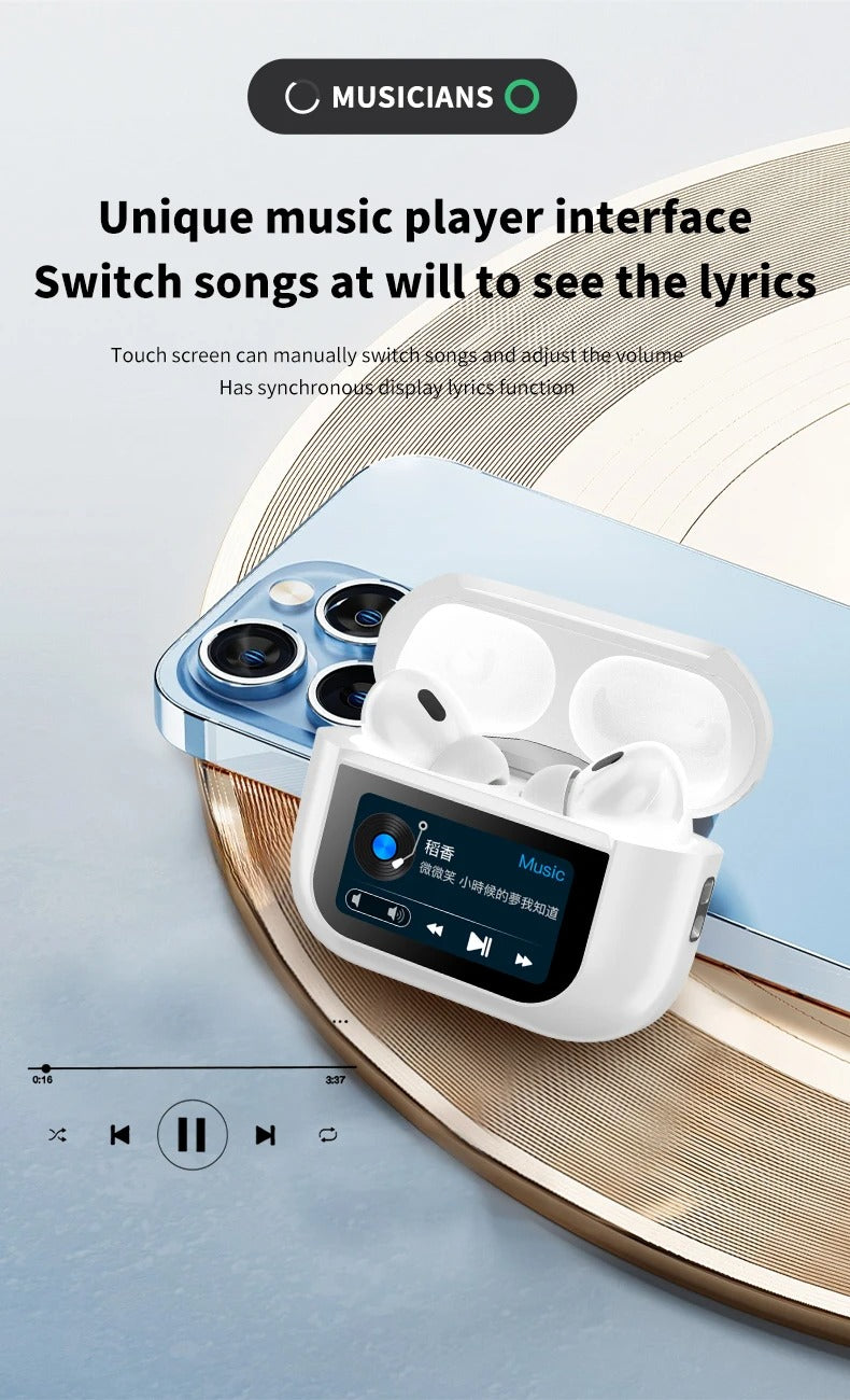 A9 pro Lcd Touch Screen Airpods With Display Control