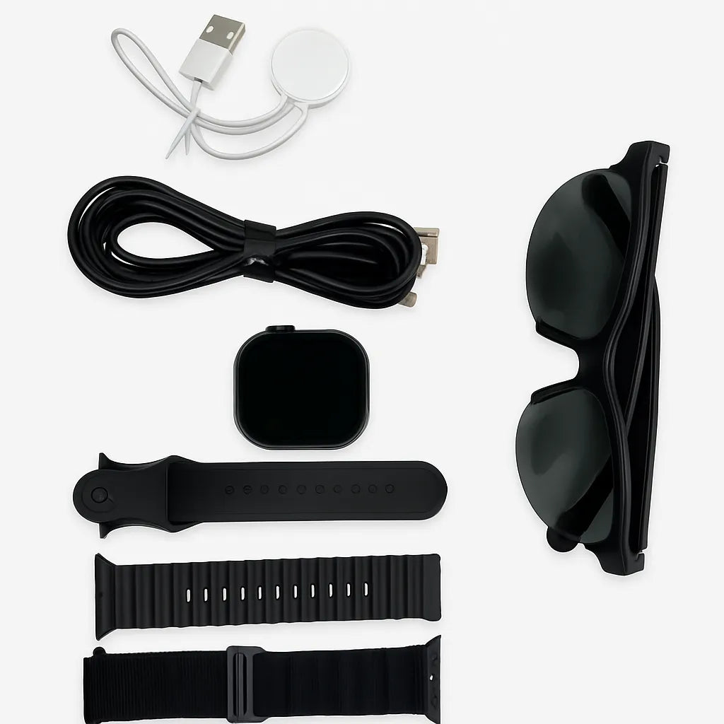 Smart Combo Set – Smartwatch + SunglasseS (6-in-1 Kit)