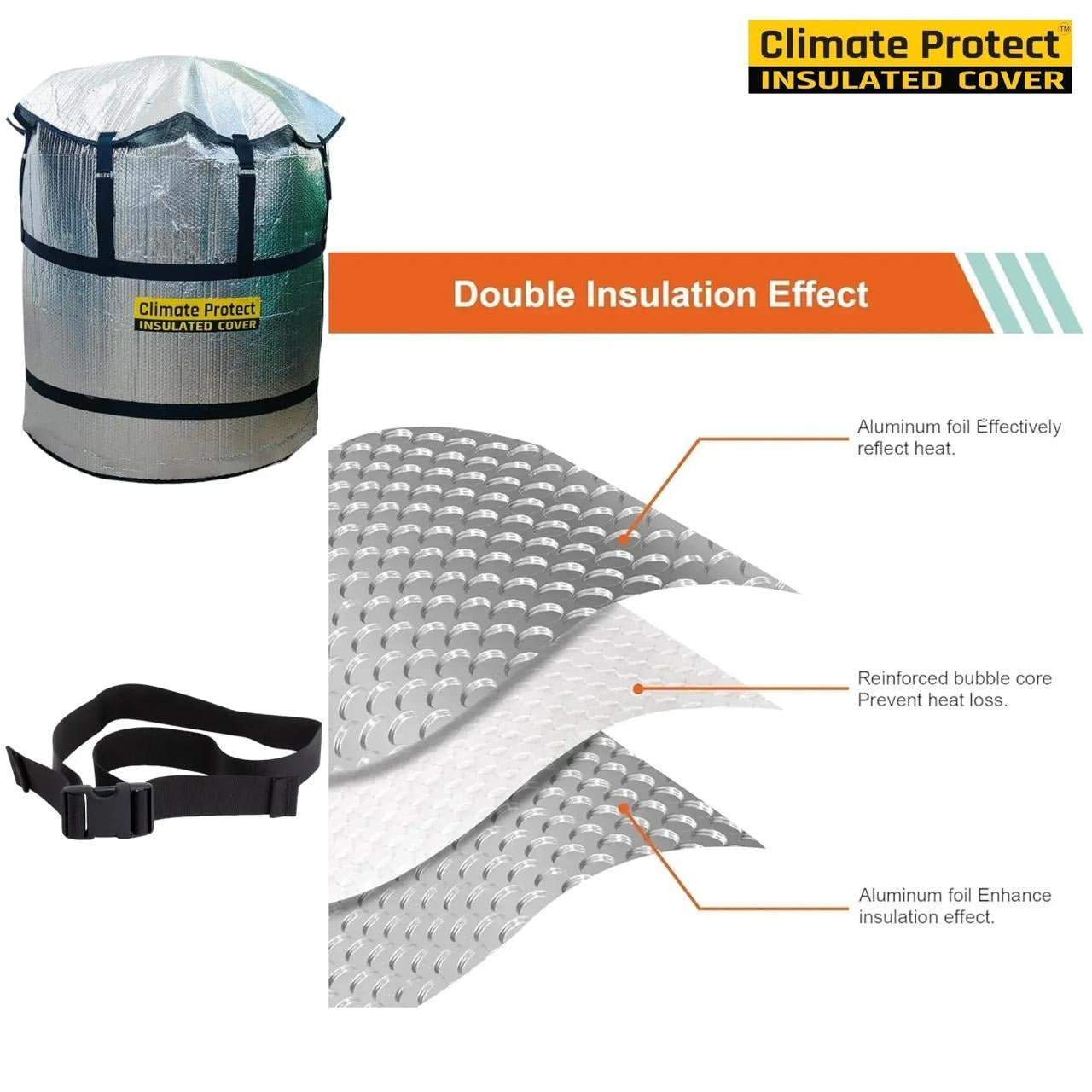 Thermal Water Tank Cover / Water Tank Insulation Jacket / Water Tank Heater Insulation Jacket Cover / UV-Proof Tank Cover / Energy-Saving Tank Wrap