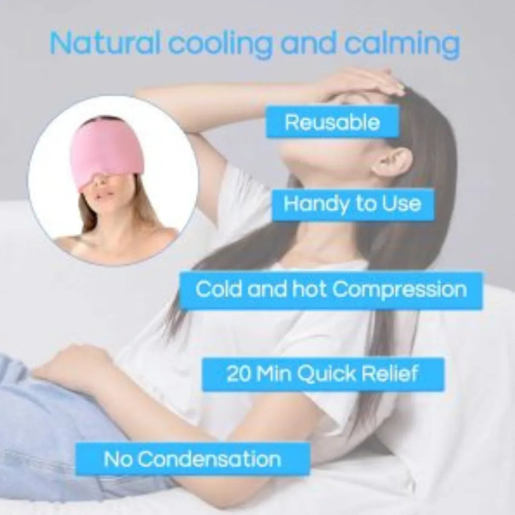 Hot & Cold Migraine Relief Ice Cap | Reusable Headache