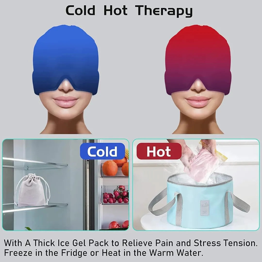 Hot & Cold Migraine Relief Ice Cap | Reusable Headache